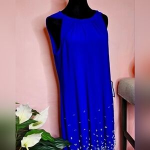 SUBLIM MSK Royal Blue Dress! It's a midi/mini, size M Embellished with crystals